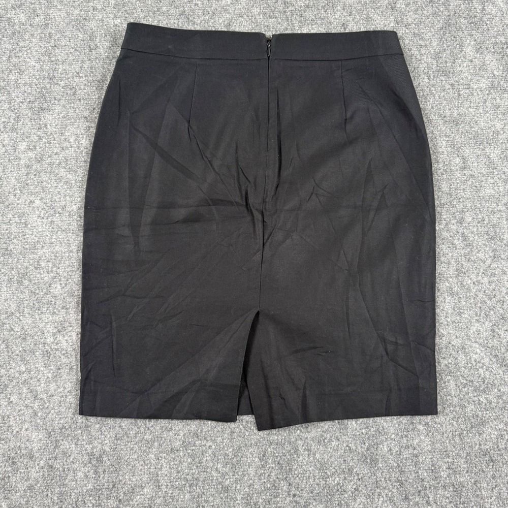 J. Crew Black Pencil Skirt Size 2 Career Office Cotton SP19‎ Women's